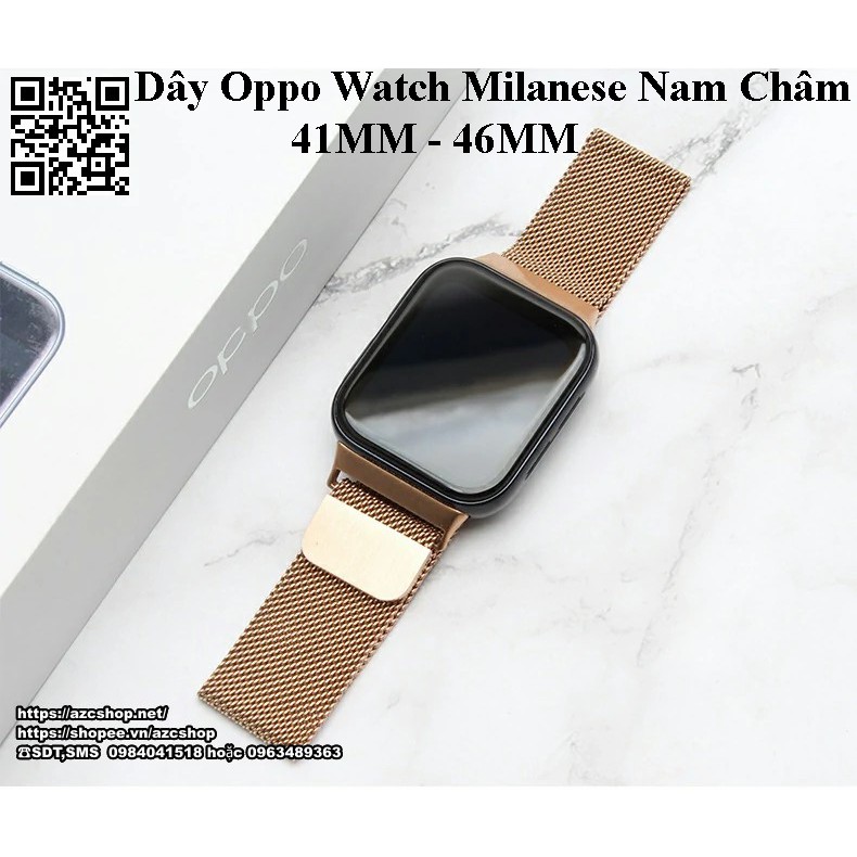 Dây Oppo Watch Milanese Nam Châm Thép Lưới 41MM - 46MM