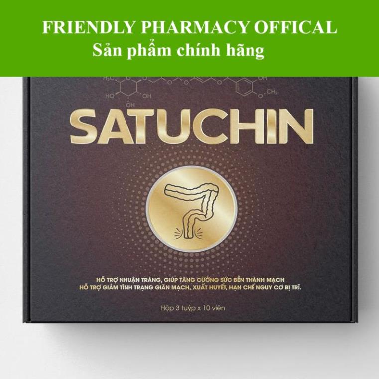 Viên sủi Satuchin - Hỗ trợ co búi trĩ, giúp bền thành mạch, hỗ trợ nhuận tràng (hộp 3 tuýp)
