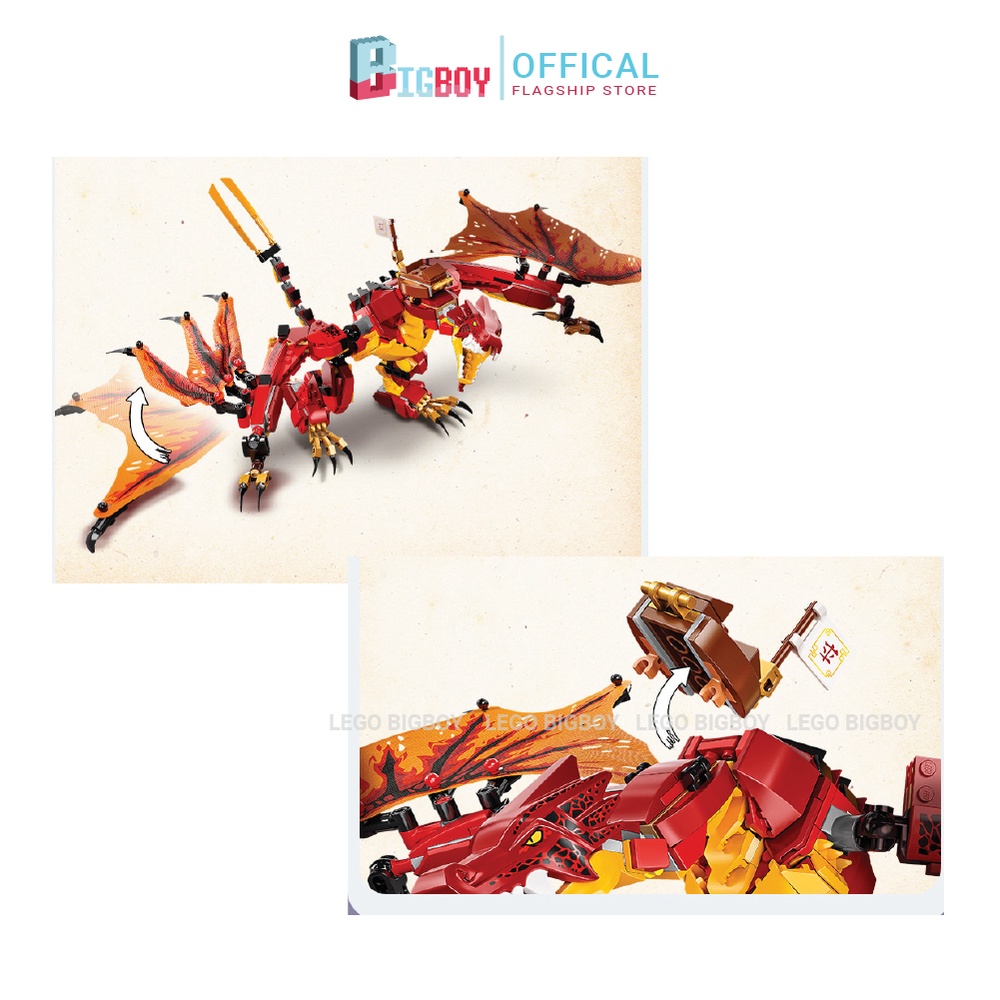 Mô hình lắp ráp ninjago Multi rồng đồ chơi cho bé trai thông minh xếp hình nhựa ABS an toàn, không mùi Bigboy