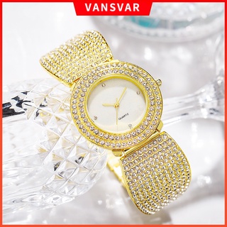 Đồng Hồ Quartz Nữ Mặt Đính Hột Xoàn Dây Thép Không Gỉ Sang Trọng