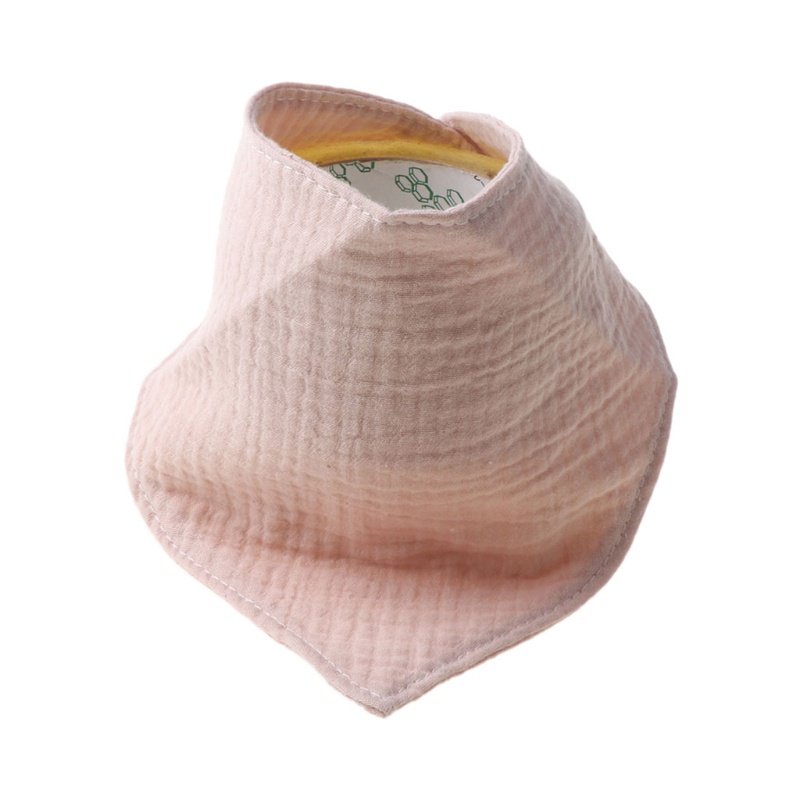 Haha Khăn Choàng Tam Giác Bằng Cotton Muslin Màu Trơn Thấm Hút Tốt Dành Cho Bé Sơ Sinh