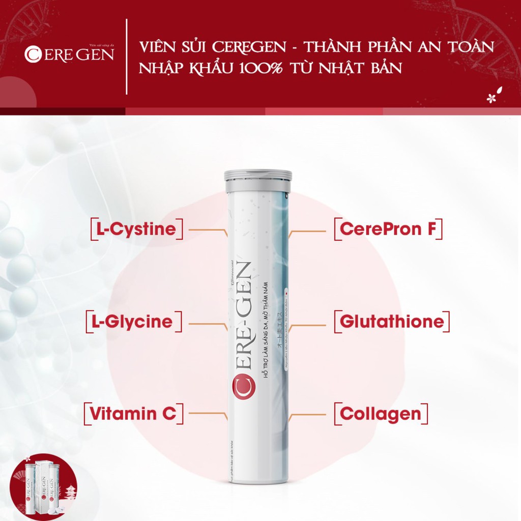 [Mã 77FMCGSALE giảm 8% đơn 500K] Viên uống trắng da CEREGEN giảm thâm nám tàn nhang chống lão hoá collagen SIMI | BigBuy360 - bigbuy360.vn