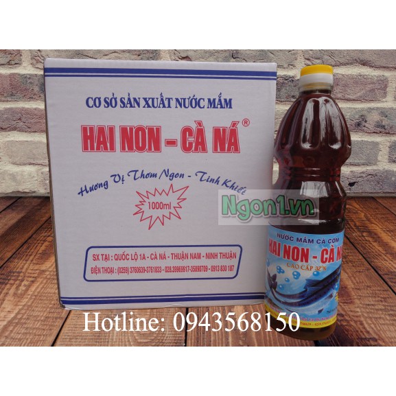 Nước mắm Hai Non - Cà Ná 32 độ đạm đặc sản Ninh Thuận (vị mắm dịu thơm rất vừa miệng) chai 1l