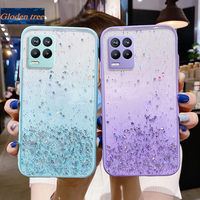 Ốp Điện Thoại Dẻo Họa Tiết Ngôi Sao Lấp Lánh Cho Oppo Realme 8 Pro Realme 7 Pro Realme Narzo 20 Pro Realme 7i C17