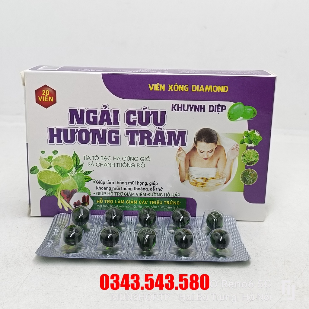 VIÊN XÔNG TINH DẦU DIAMOND hộp 20 viên