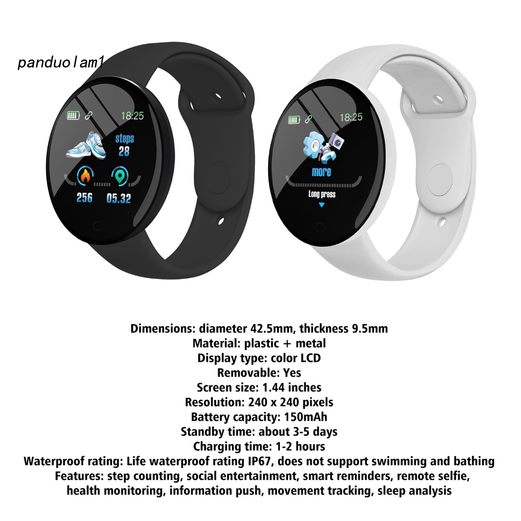Đồng Hồ Thông Minh PANDU IP67 Màn Hình LCD 1.44 Inch Chống Thấm Nước Hỗ Trợ Theo Dõi Nhịp Tim Cho Chạy Bộ