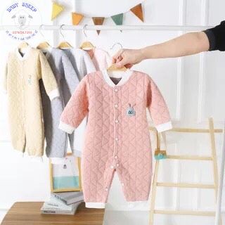 Áo liền quần dài tay chân chất liệu chần bông cotton dành cho bé trai, bé gái- HÀNG QUẢNG CHÂU CAO CẤP LOẠI 1