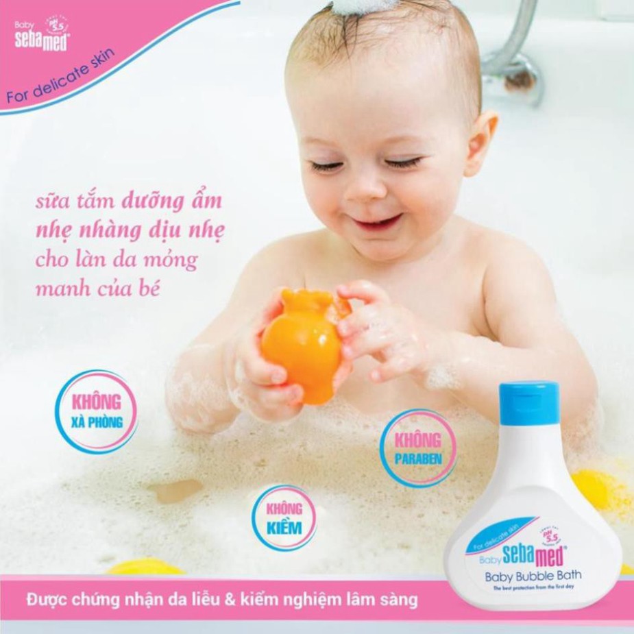 [CHÍNH HÃNG] Sebamed Sữa Tắm Dịu Nhẹ Cho Bé Baby Bubble Bath pH5.5 200ml