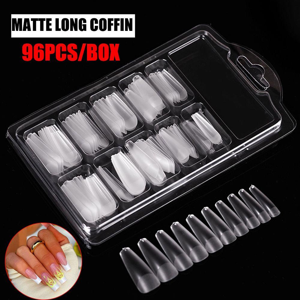 BORAG Hộp 96 Móng Tay Giả Múa Ba Lê Ốp
