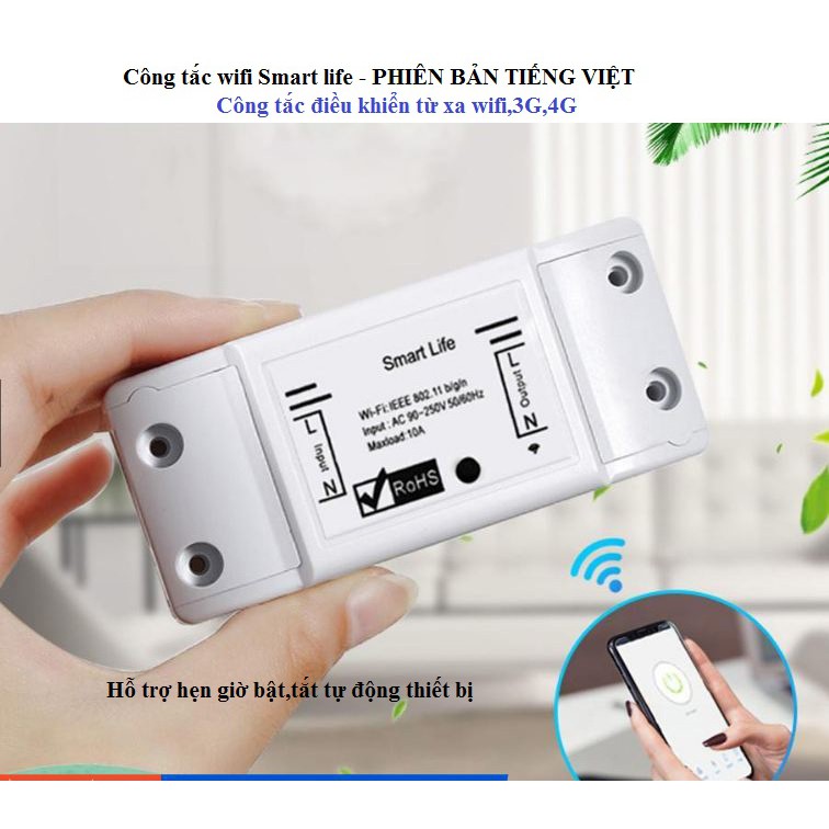 Công tắc wifi Smart life - PHIÊN BẢN TIẾNG VIỆT, công tắc điều khiển từ xa