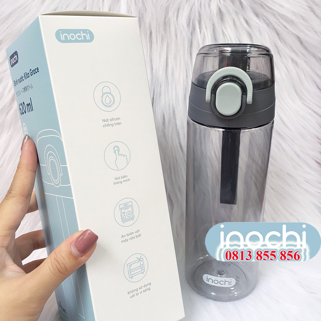 Bình nước Inochi chịu nhiệt Kita Grace 620ml Bình nước Nhật Gia dụng nhật