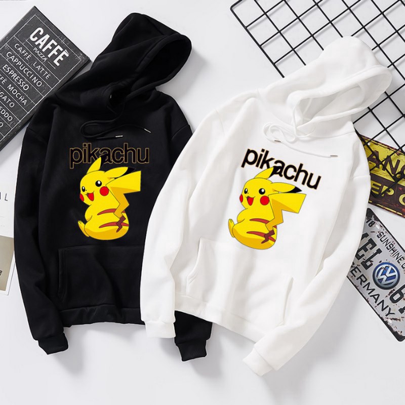 Áo Hoodie Tay Dài In Hình Pikachu Đáng Yêu Thời Trang Hàn Quốc Cho Cặp Đôi