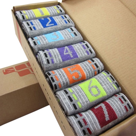 Set 7 đôi vớ cotton in họa tiết xinh xắn dành cho nam