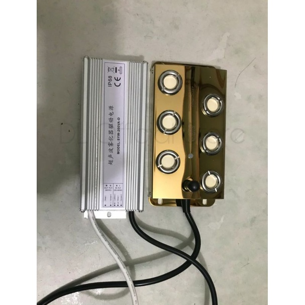 COMBO Vỉ phun sương tạo ẩm siêu âm 6 mắt 36V(4L/h) và Nguồn chống ẩm 36V DC