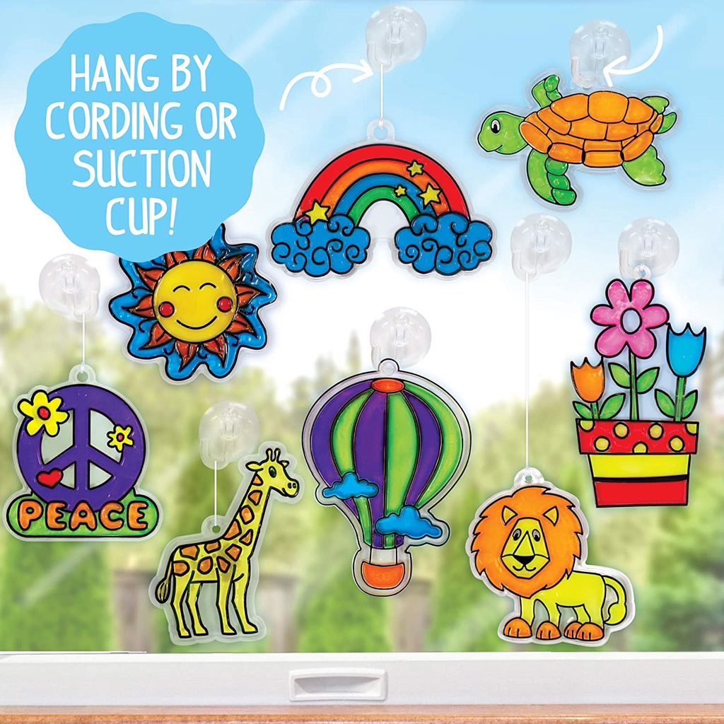 Bộ đồ chơi nghệ thuật của bé Made By Me Create Your Own Window Art - Paint Your Own Suncatchers - DIY