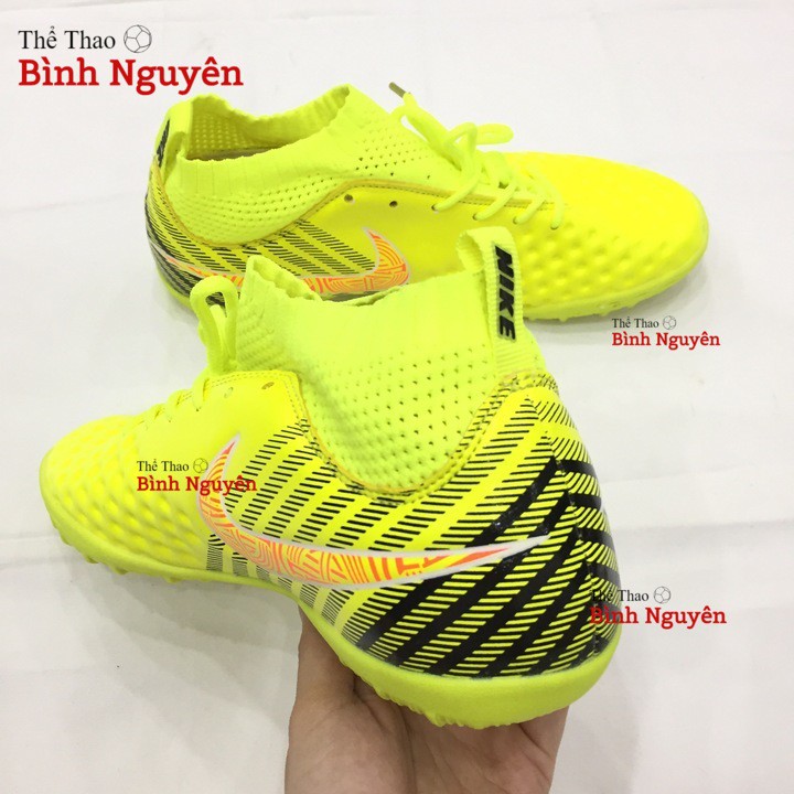 Giày đá bóng Cổ thun Khâu đế Đinh thấp size 38-43 Vàng chanh (2029)