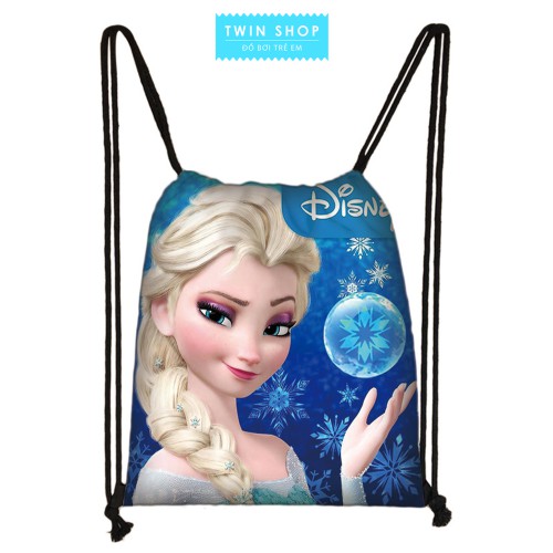 Balo Dây Rút Bơi Lội In Hình Theo Bộ Sưu Tập Hoạt Hình Dễ Thương FROZEN, AMONG US