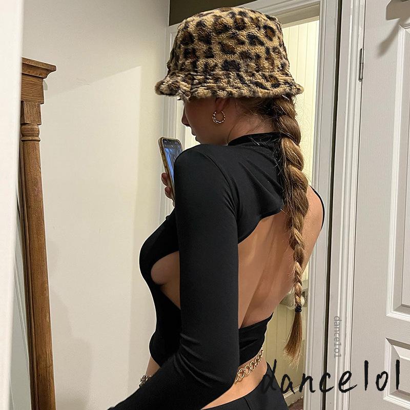 Áo Múa 1O1 Tay Dài Hở Lưng Màu Sắc Đơn Giản Cho Nữ