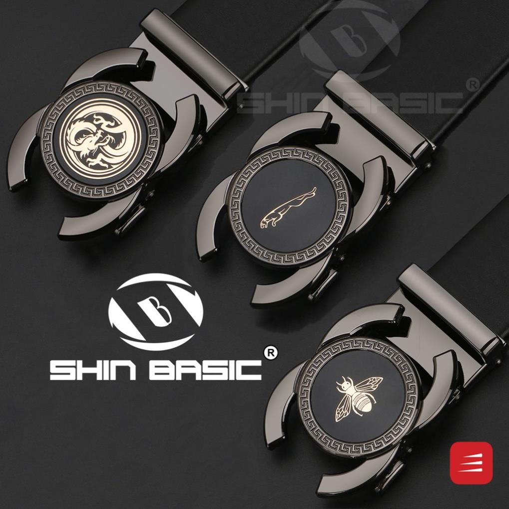 Dây Thắt Lưng, Nịt Nam Da Bò Cao Cấp - ShinBasic, Khoá Tự Động, Bảng Đẹp, Thời Trang Công Sở, Trẻ Trung BELTS21BAS04 *