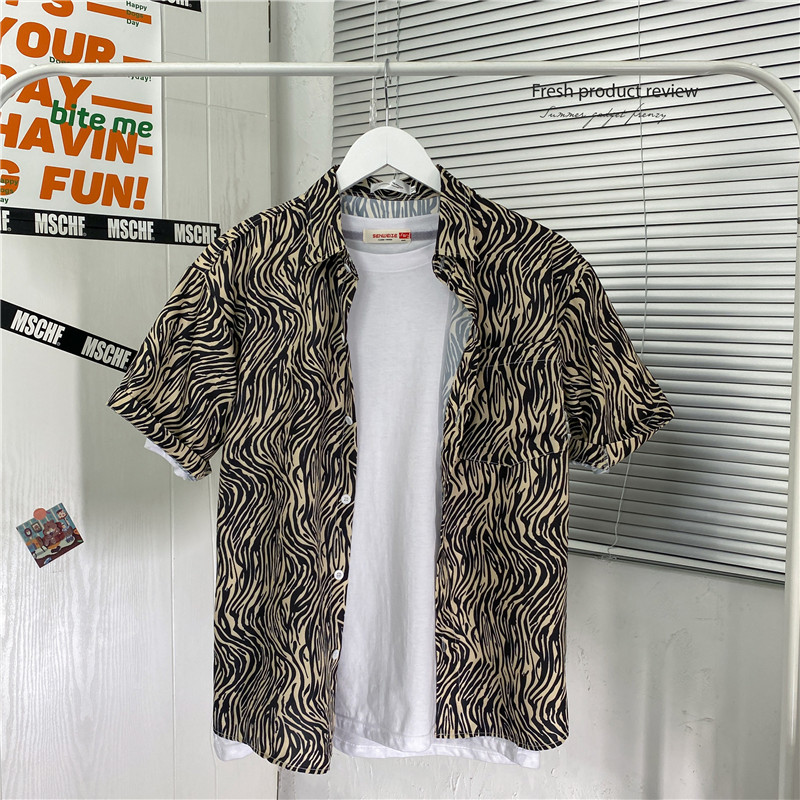 Men's Short Sleeve Printed Shirts Fashion 2021