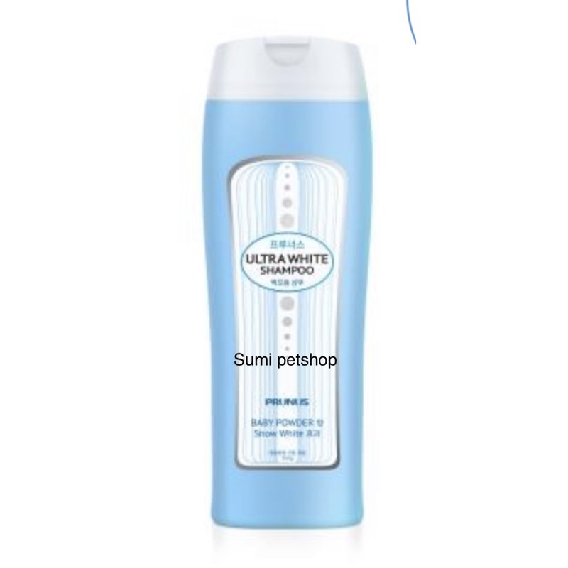 500g PRUNUS Ultra white Shampoo dầu gội lông trắng nhập khẩu Hàn Quốc cho chó mèo