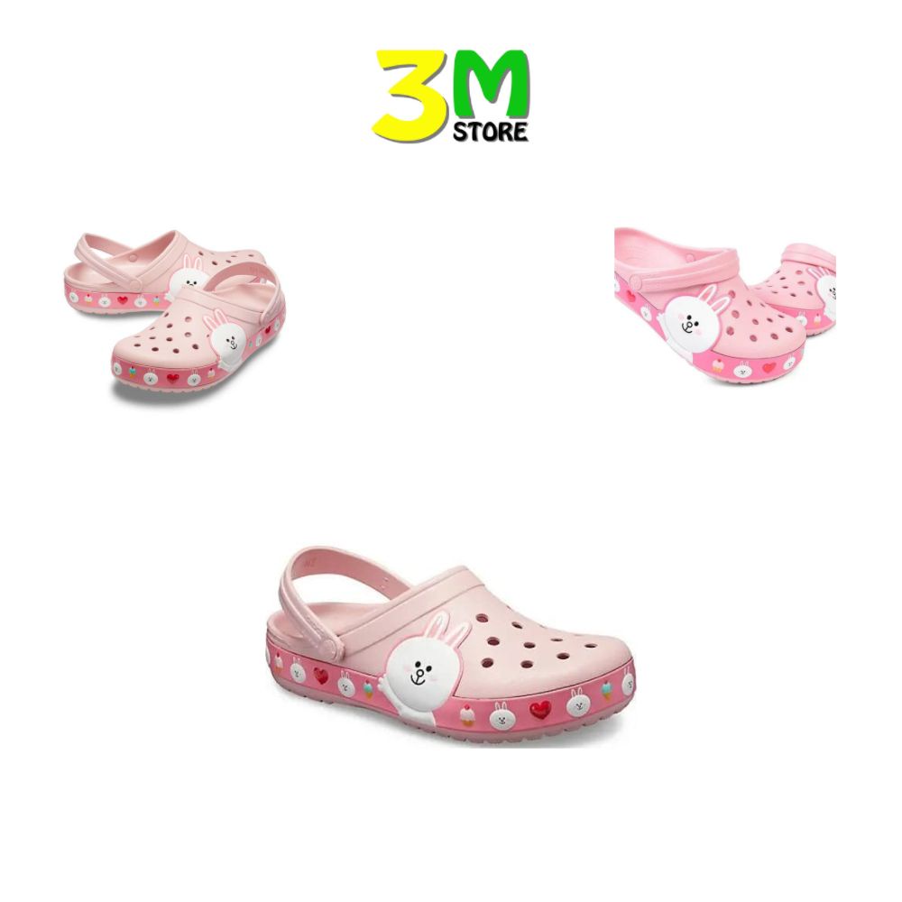 Giày Dép Sục Cross Band Dễ Thương, Êm Chân, Bền Đẹp Cho Bé Trai Và Gái Nhiều Màu. Mãu thỏ hồng, gấu nâu,vịt vàng
