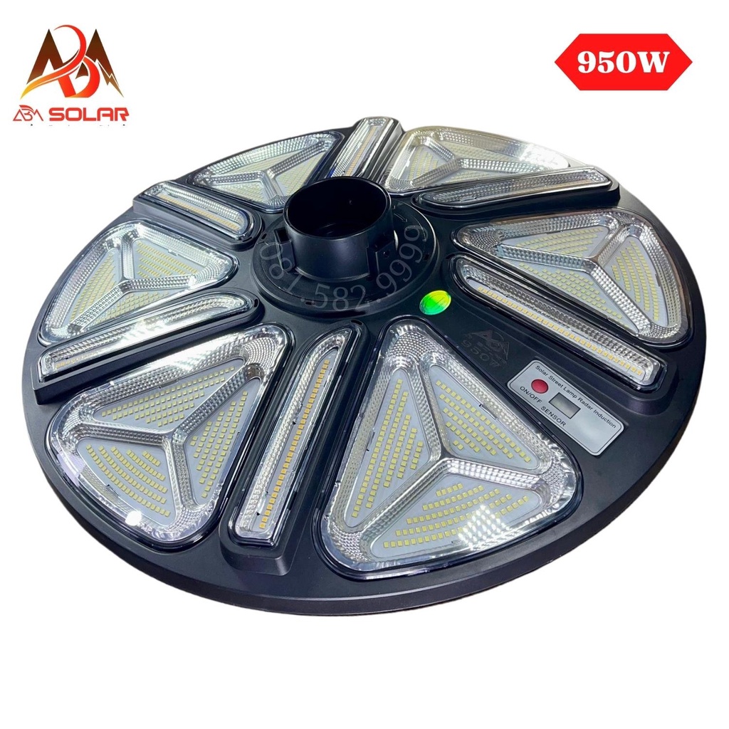 [950W] Đèn Năng Lượng Mặt Trời UFO,  Chiếu Sáng Sân Vườn, Đường Phố, Tỏa Sáng 360 độ, Công Suất 950W - ABM SOLAR