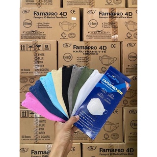 Set 50 cái khẩu trang 4d Famapro/khẩu trang kf94 Famapro(hộp 10 cái)