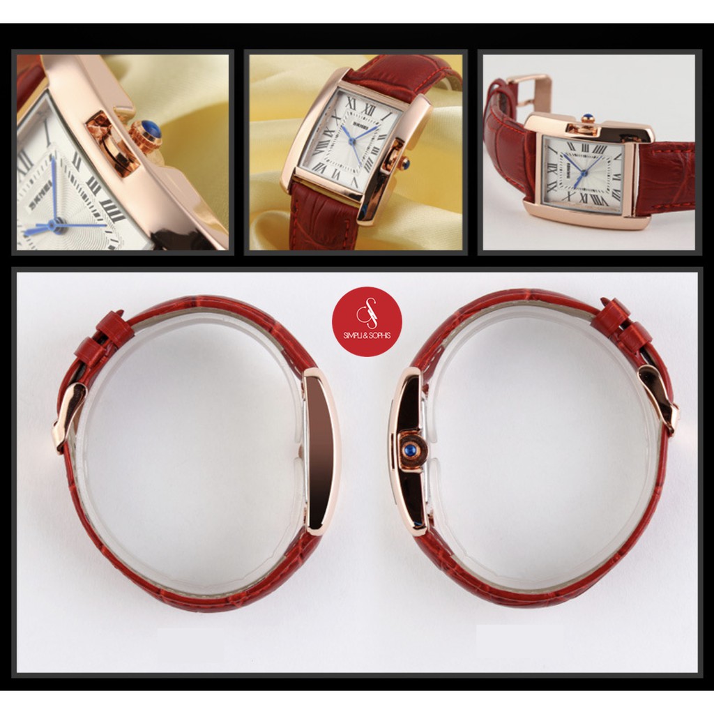 Đồng hồ nữ SKMEI 1085 cao cấp 30mm (Đỏ) + Tặng hộp đựng đồng hồ thời trang