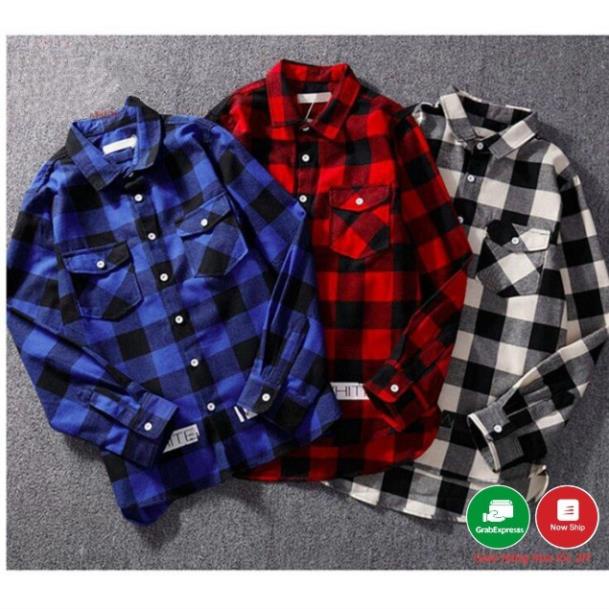 Áo Sơ Mi Flannel Caro Nam Nữ Trẻ Trung Năng Động phong cách Hàn Quốc-XUONGMAYANH