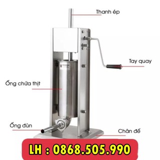 Máy đùn xúc xích 5L, máy nhồi xúc xích, lạp xưởng,tặng zoăng thay thế.