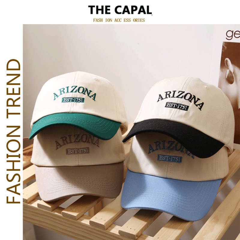 Mũ lưỡi trai THE CAPAL thêu chữ có sẵn năm màu