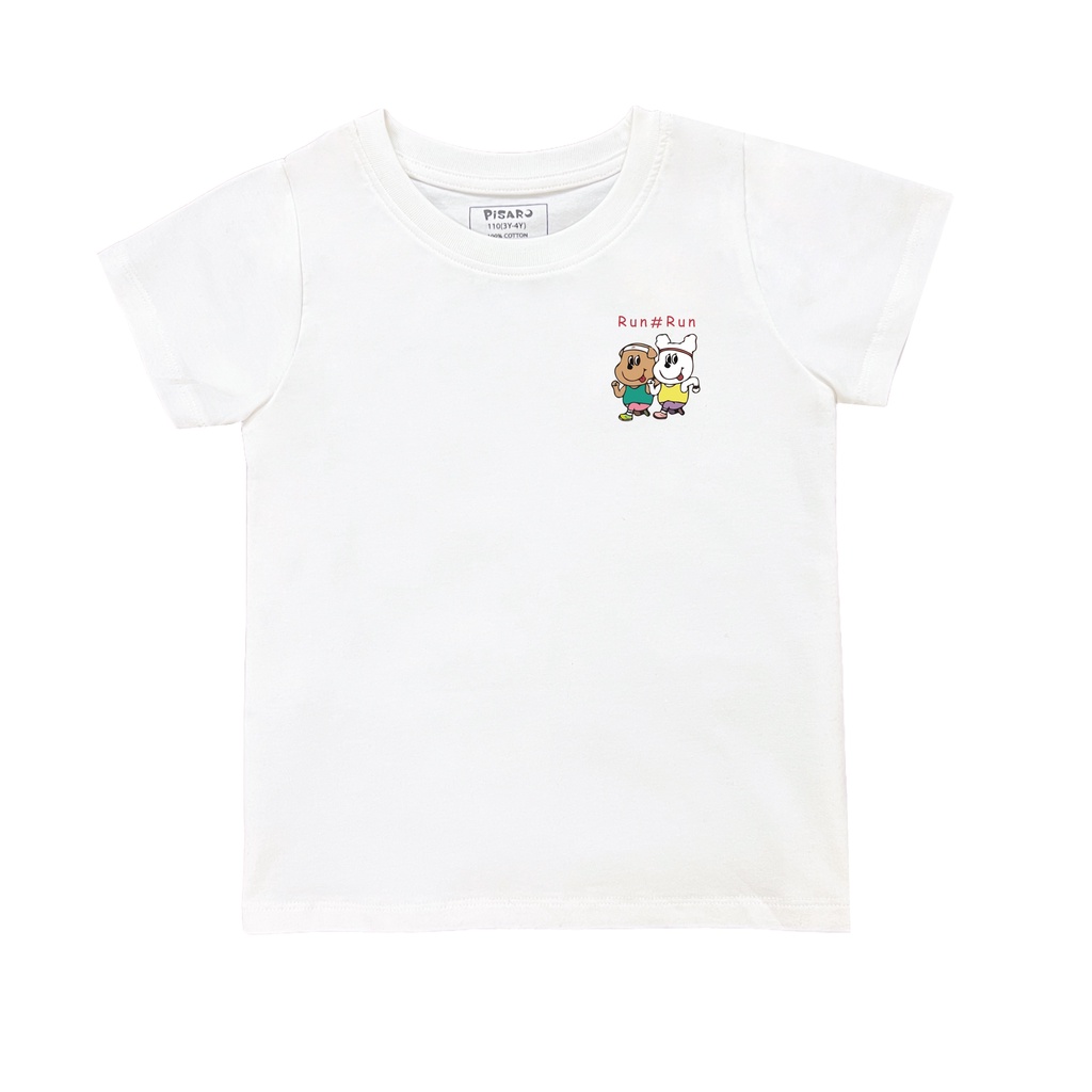 Áo phông trắng trẻ em PisaroKids, áo thun ngắn tay cho bé 100% cotton cao cấp co dãn thấm hút mồ hôi