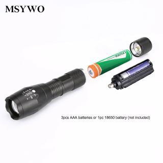 Telescopic Flashlight Long Range XML-T6 LED Torch Light Zoom For Camping Fine