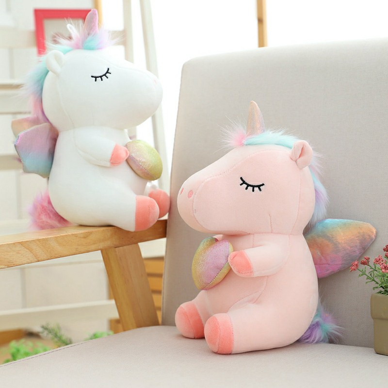 Kì Lân Ôm Tim Unicorn 25cm Mềm Mịn Cao Cấp Quà Tặng Ý Nghĩa Gấu Bông City