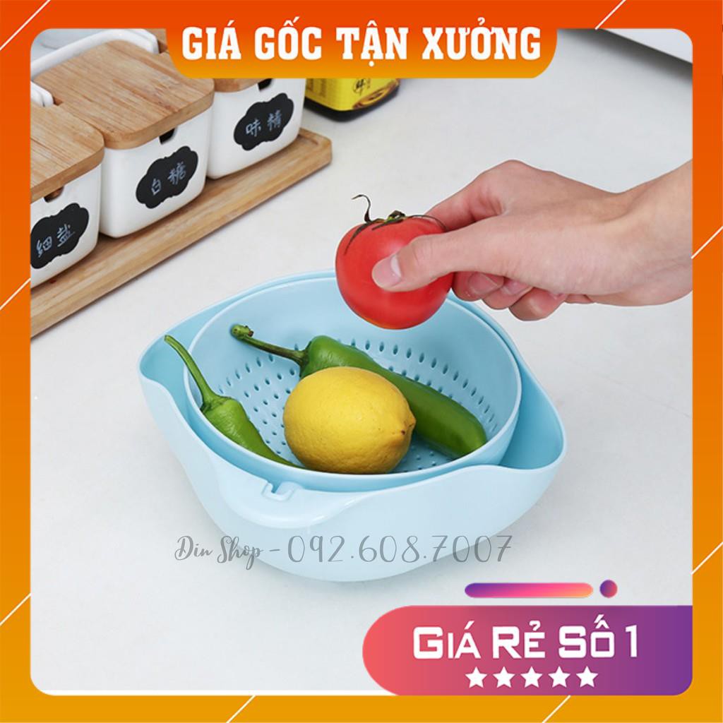 Rổ Rửa Rau MUA 1 ĐƯỢC 2 Rổ Thông Minh Rửa Rau Củ Quả Tiện Ích 2 Trong 1 Nhiều Màu Sắc