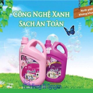 2 can Nước giặt xả owel giặt ko cần xả