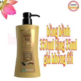  ✔️SALE GIÁ RẺ✔️ Dầu gội dược liệu Nguyên Xuân Bồng bềnh 350ml tặng 35ml trong chai - Ngát hương hoa da đầu dầu bết 