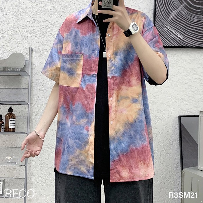 Áo sơ mi nam nữ Hàn Quốc cao cấp dáng rộng tay lỡ Shirt Loose R3SM21
