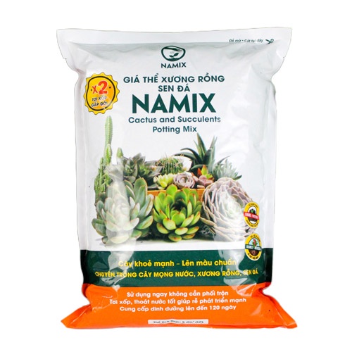 900g Giá Thể Trồng Sen Đá Xương Rồng NAMIX Túi 2dm