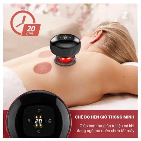 Máy massage giác hơi, Máy Cạo Gió Điện Tử 12 Chế Độ Giảm Mệt Mỏi hoạt động bằng điện Thông Minh