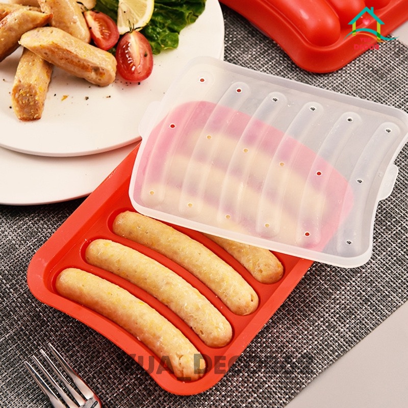 Dụng cụ làm xúc xích, khuôn silicon chịu nhiệt, lạp xưởng cho bé ăn dặm