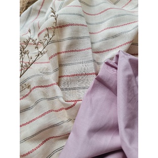 Vải  Linen bột tím pastel