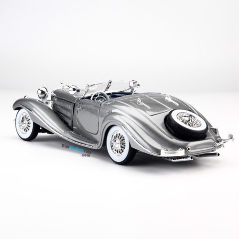 MÔ HÌNH XE MERCEDES-BENZ 500K TYP SPECIAL ROADSTER GREY 1:18 MAISTO