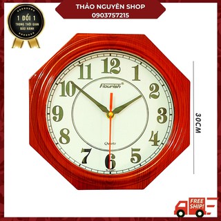 [MẪU MỚI GIÁ RẺ] ĐỒNG HỒ BÁT GIÁC GIẢ GỖ NHỎ XINH GIÁ TỐT BF26