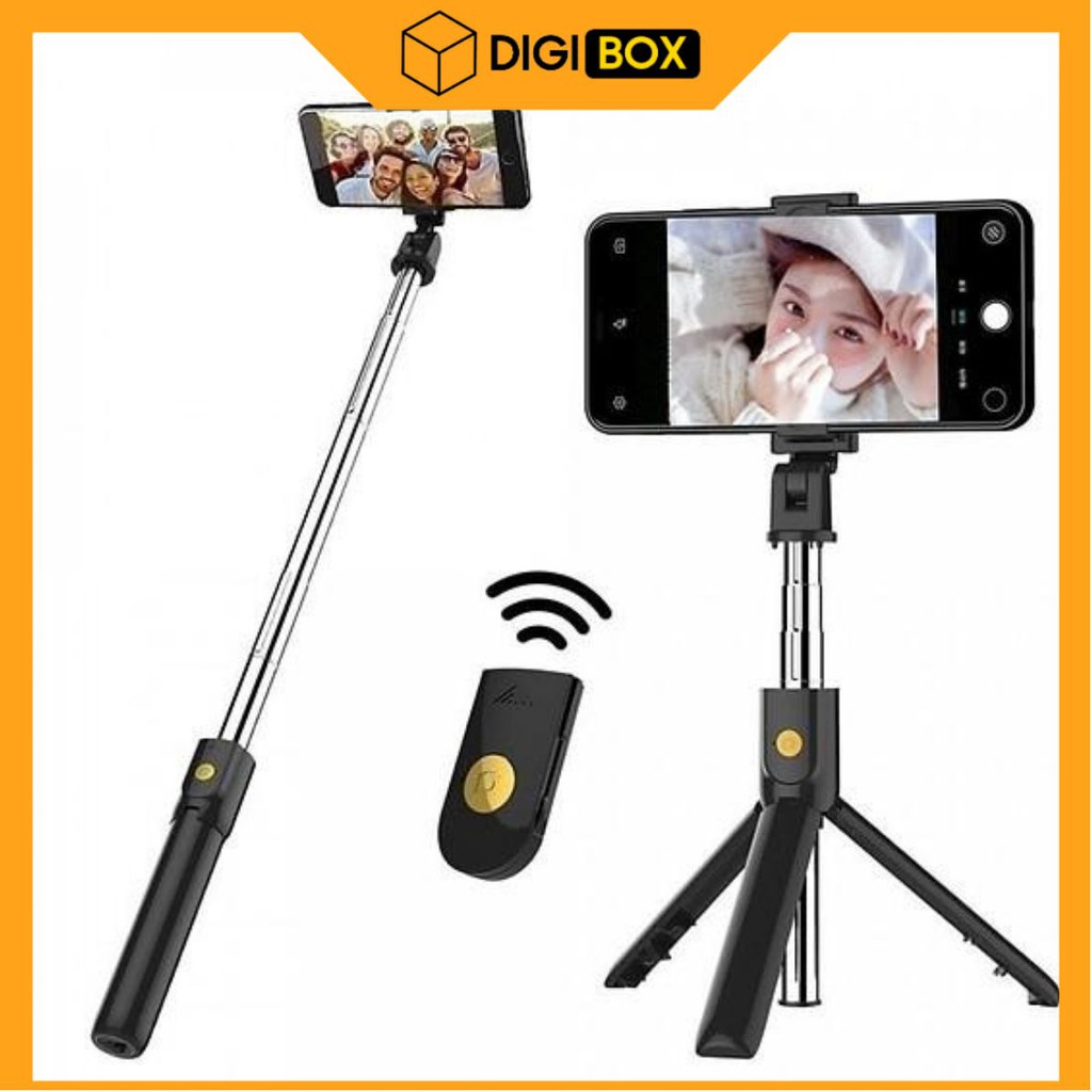 Gậy Chụp Hình FREESHIP Khi Nhập [SELFIE] Gậy Tự Sướng kiêm Tripod 3 chân + Nút bluetooth K07 chính hãng