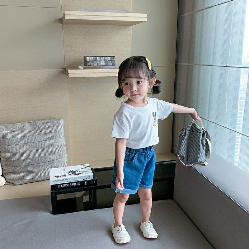 Quần Đùi Bò Xắn Gấu Cho Bé 10-20kg Chất Mềm Phong Cách Sành Điệu Cho Cả Bé Trai Bé Gái