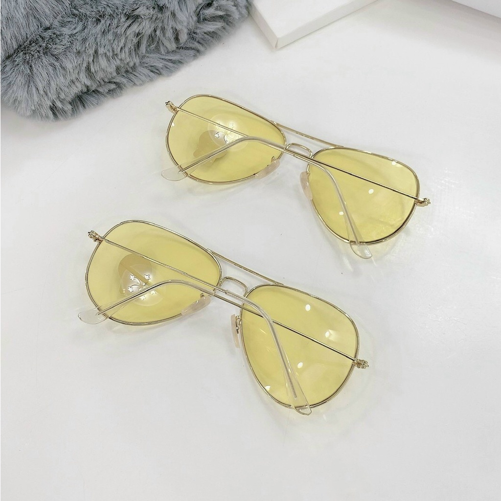Mắt kính thời trang nam kiểu dáng gọn nhẹ JJRBTHUYTINH form giọt nước - Kính mát nam tròng thủy tinh chống tia UV