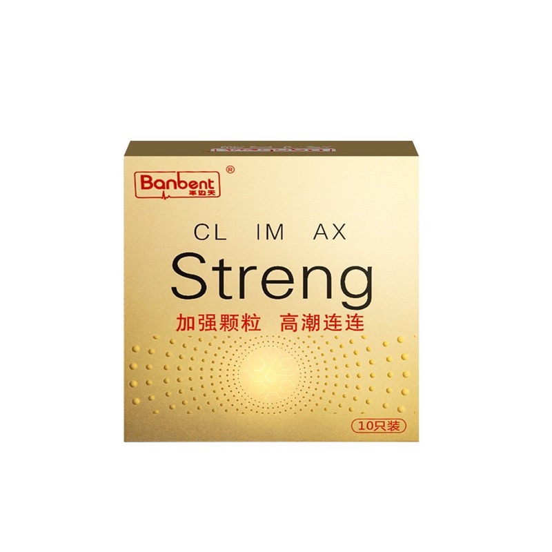 Bao cao su BANBENT Climax streng 001 có gai li ti, gel bôi trơn, siêu mỏng, hương thơm 10 bcs