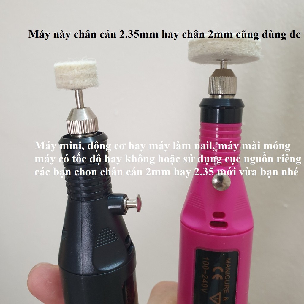 Bộ 5/10 đầu đánh bóng trang sức resin mini cho máy cầm tay - bông nỉ đánh bóng đa năng